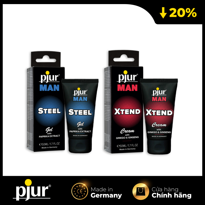 Combo Chất bôi trơn nâng cấp dành cho nam: pjur Man Steel Gel & pjur Man XTend Cream