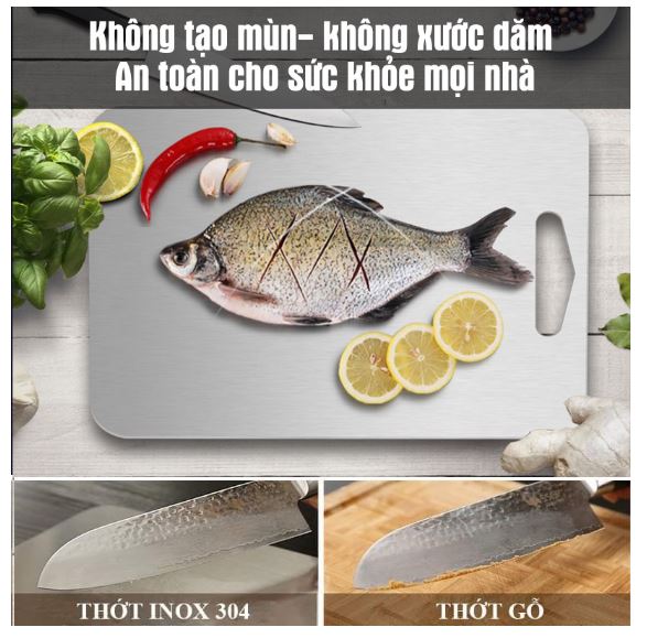 Thớt inox 304 Nanichino Thichness 0.3cm siêu dày