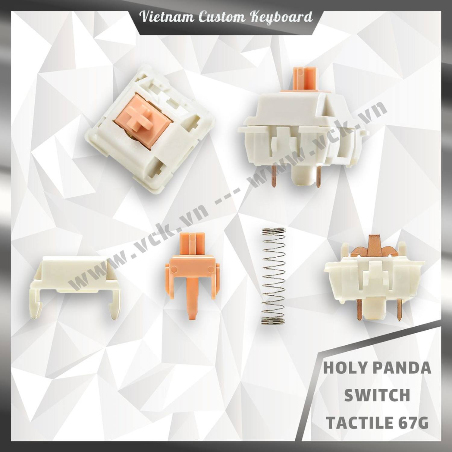 Holy Panda Switch | Tactile 67g | Invyr X Drop | Switch Huyền Thoại Dùng Cho Bàn Phím Cơ | VCK