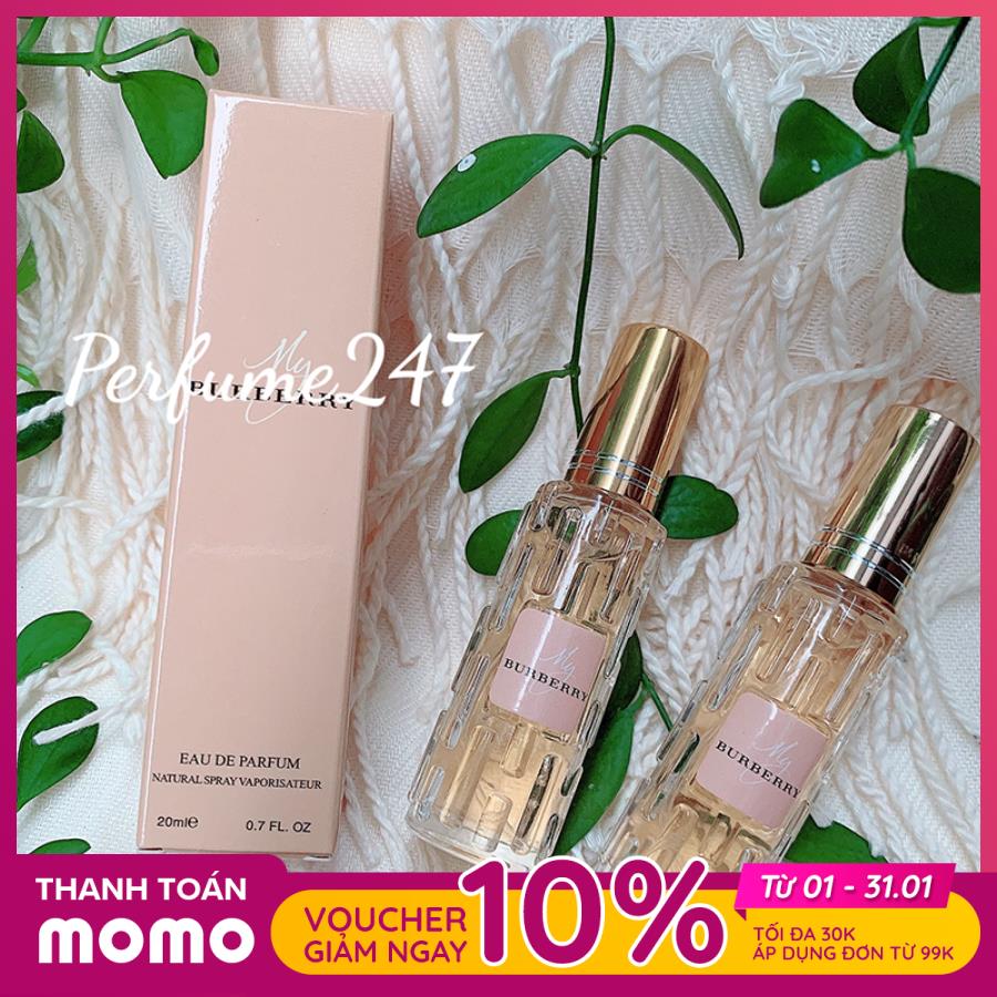 [HCM]COMBO 2 NƯỚC HOA NỮ MINI CHIẾT PHÁP 20ML THƠM LÂU- MÙI BUBERRY