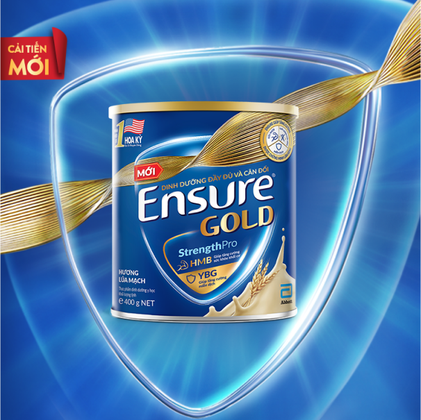 [ Tích lũy + Hoàn 50k] Sữa bột Ensure Gold Abbott (HMB) lúa mạch 850g date 2024