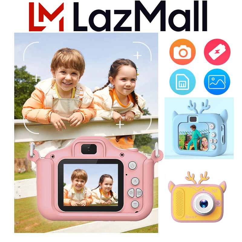 Lazmall deal độc quyền máy ảnh siêu dễ thương dành cho bé yêu máy ảnh kĩ thuật số mini cho bé cute dễ thương 2 camera có thể chụp ảnh, quay phim, chơi game, nghe nhạc,...máy ảnh chụp hình mini cho bé x902 công nghệ samsung