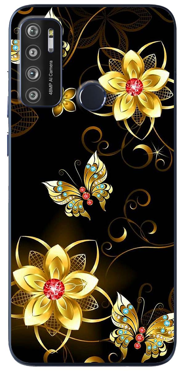 Ốp lưng dành cho Vsmart Active 1, Active 1+, Active 3, Live, Live 4 mẫu Hoa bướm vàng