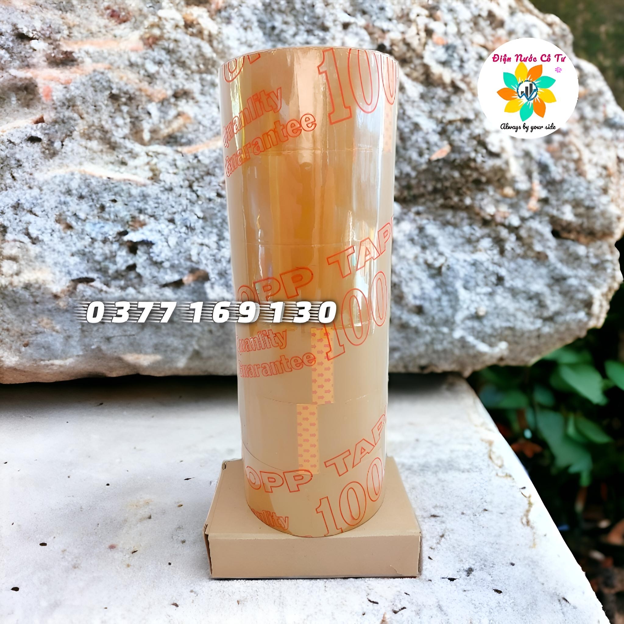 1 cây 6 cuộn Băng Keo Trong Băng Keo Đục 100Yard - băng keo dán thùng carton
