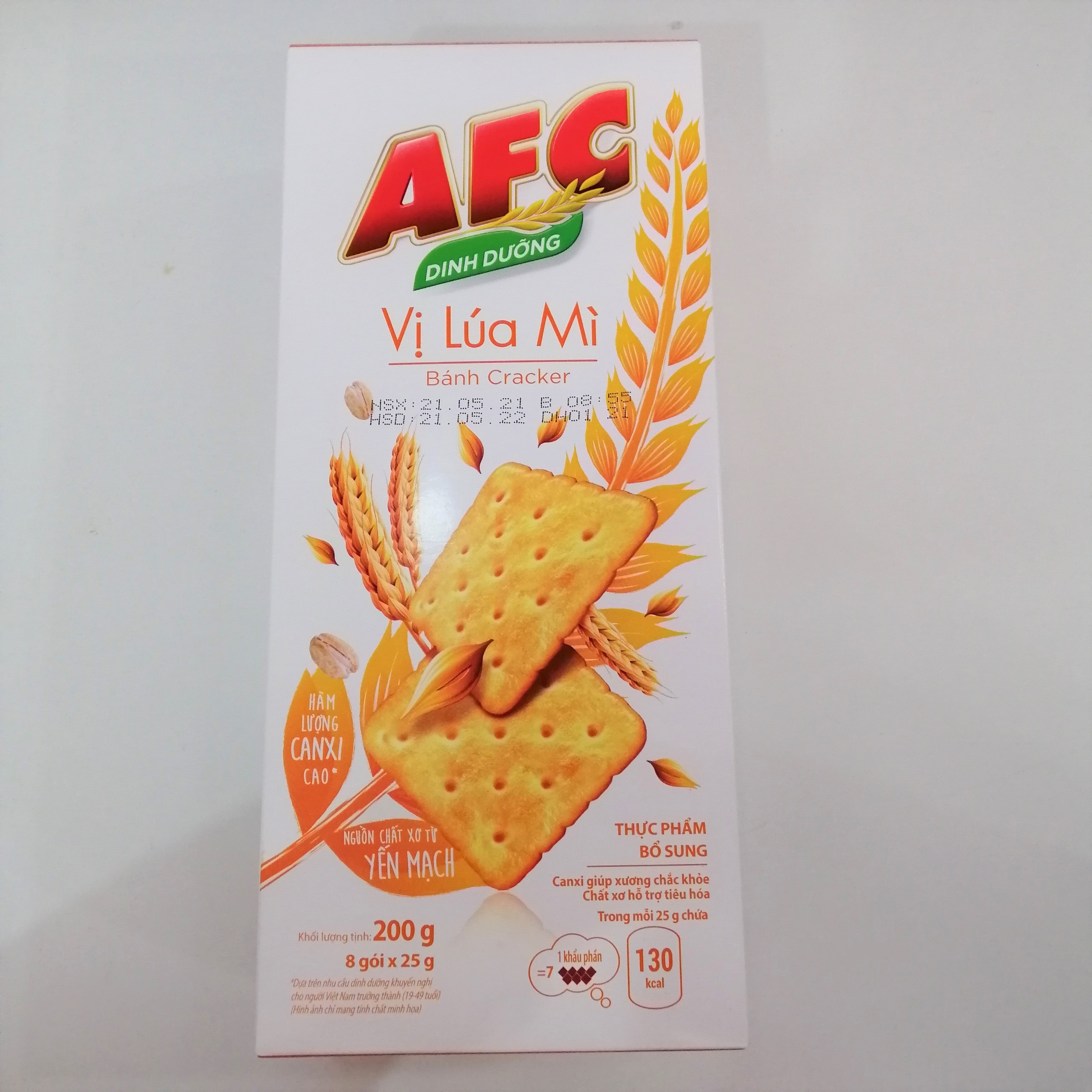 Bánh Cracker AFC Dinh Dưỡng Lúa Mì (Hộp 172g)