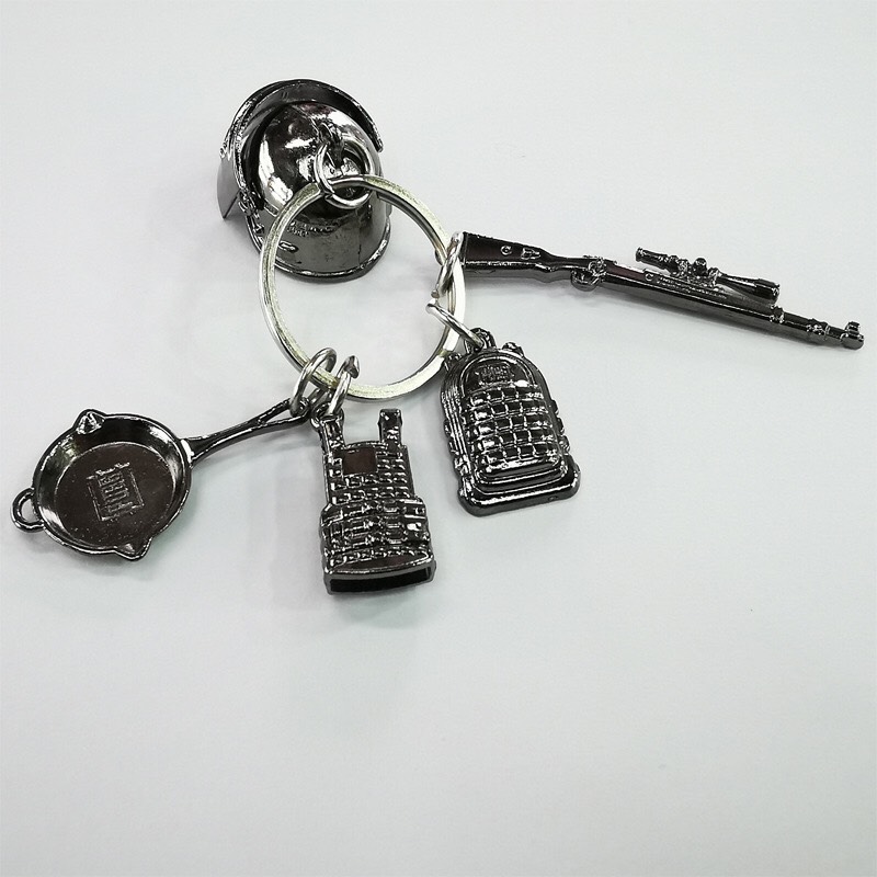 { NEW PUBG } Bộ 5 Món Móc Khóa PUBG Mini Cooper Cực Hot ( Nón , Giáp , Balo , Chảo , K98) PKTL0239