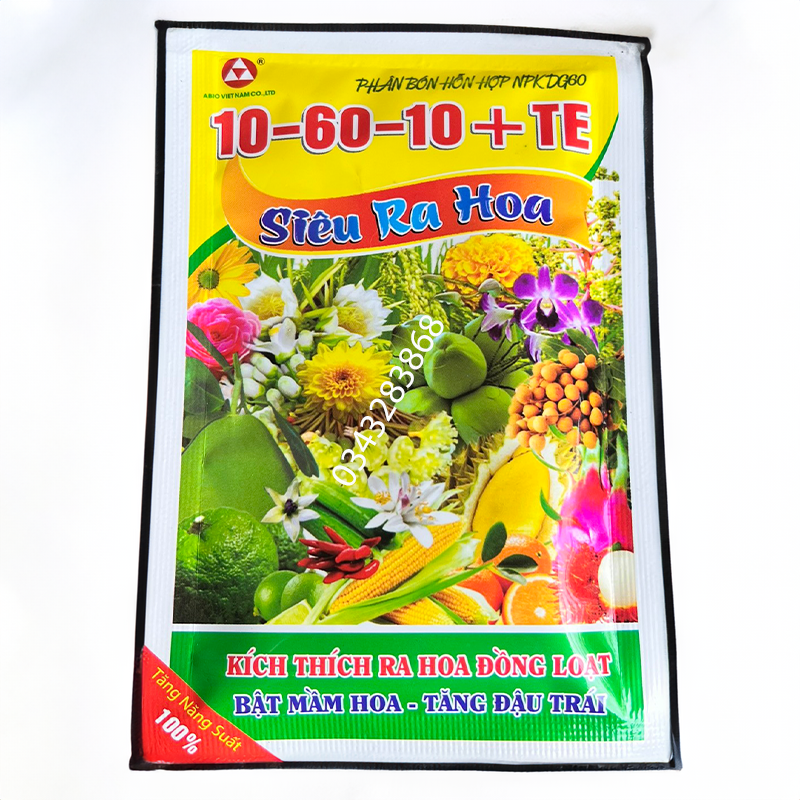 Phân bón kích ra hoa tạo mầm hoa mập nụ siêu ra hoa (10 60 10 TE)