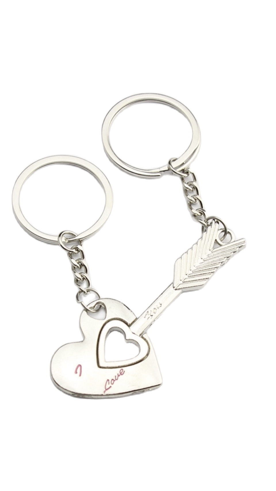 Móc khóa cặp Mũi tên Trái Tim Móc Khoa Couple