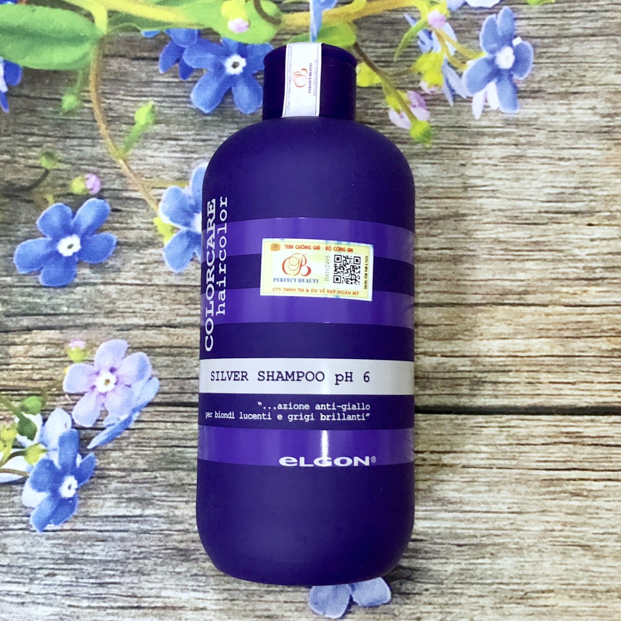 Dầu Gội Tím Elgon Giữ Màu Tóc Cho Nền Tóc Tẩy Sáng, Gội Xanh Khử Cam Đỏ Elgon Giữ Màu Rêu 300ml