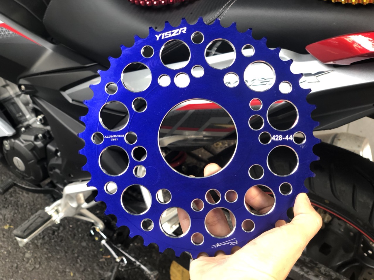 Dĩa nhôm tròn aluminium cho honda winner/winner x 44t
