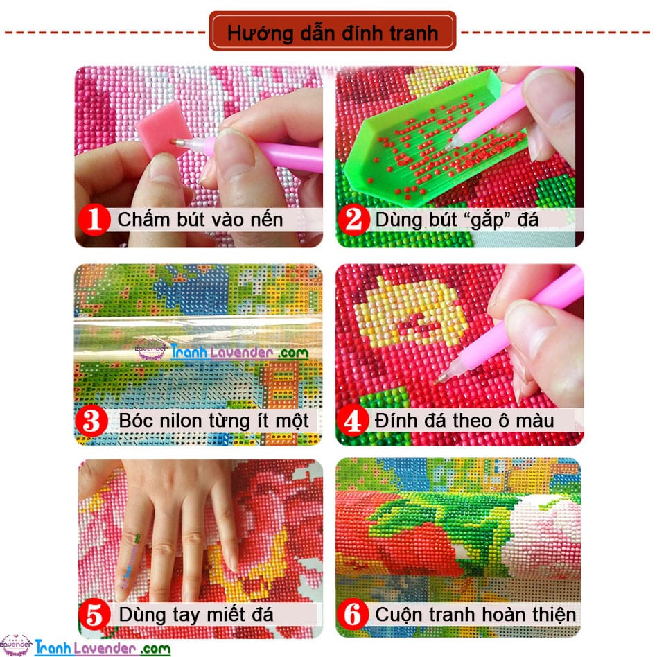 Tranh đính đá gia đình chúa