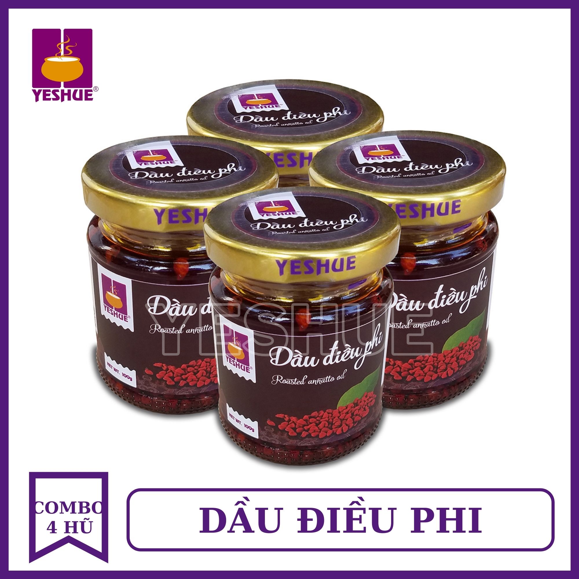 [COMBO] 4 hũ dầu điều phi YesHue 100G/Hũ