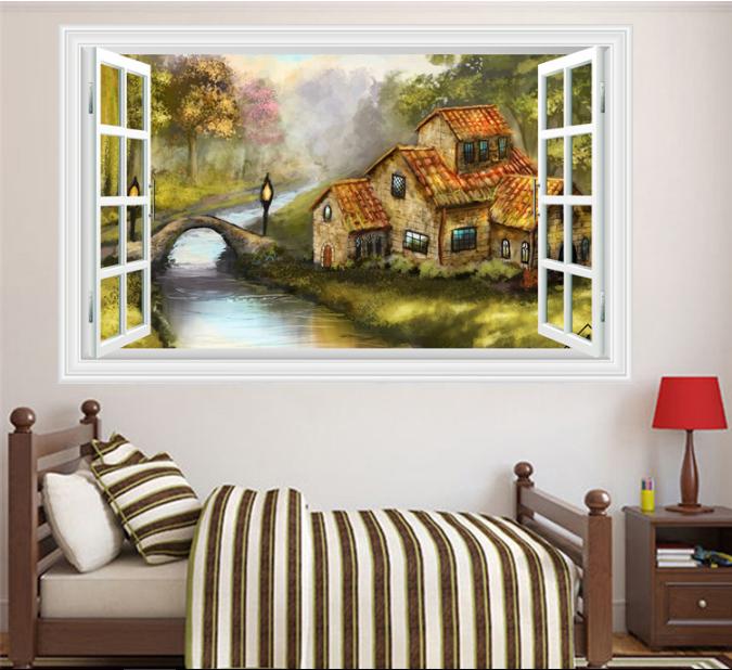 [HCM]Decal trang trí Cửa Sổ Nhà Tranh