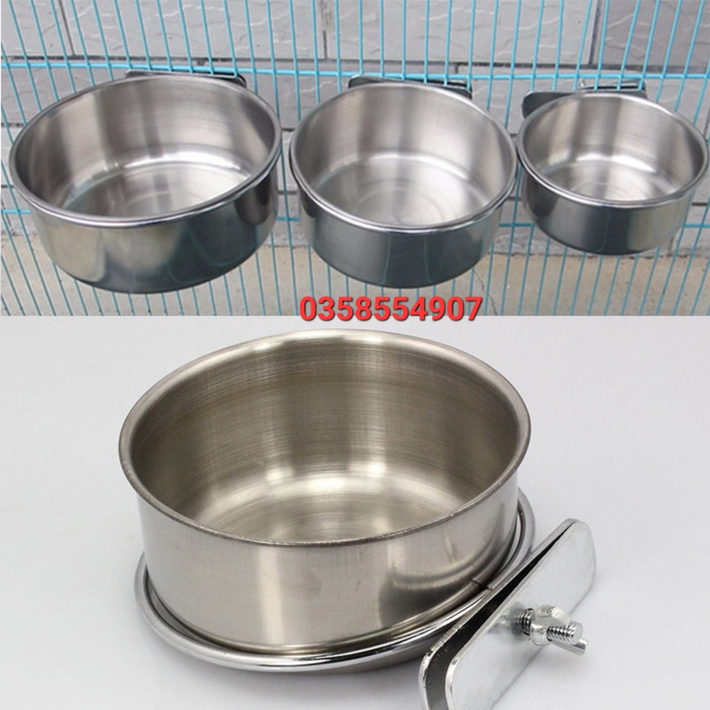 Máng ăn inox 10cm máng ăn cho chồn hương cóng ăn inox cho vẹt máng uống inox 304 cho mèo máng ăn inox cho cầy hương