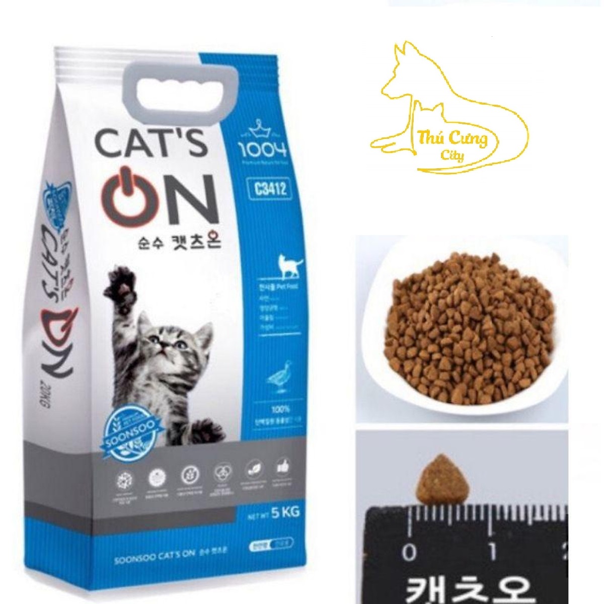 Thức ăn cho mèo -cat's on hàn quốc - túi chiết 1kg