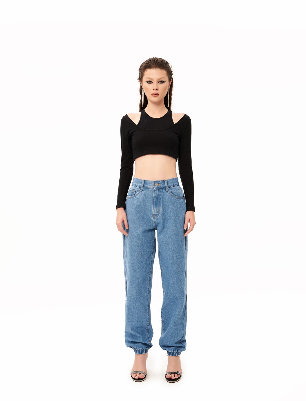 Quần jeans jogger nữ, là min - JOGGER JEANS