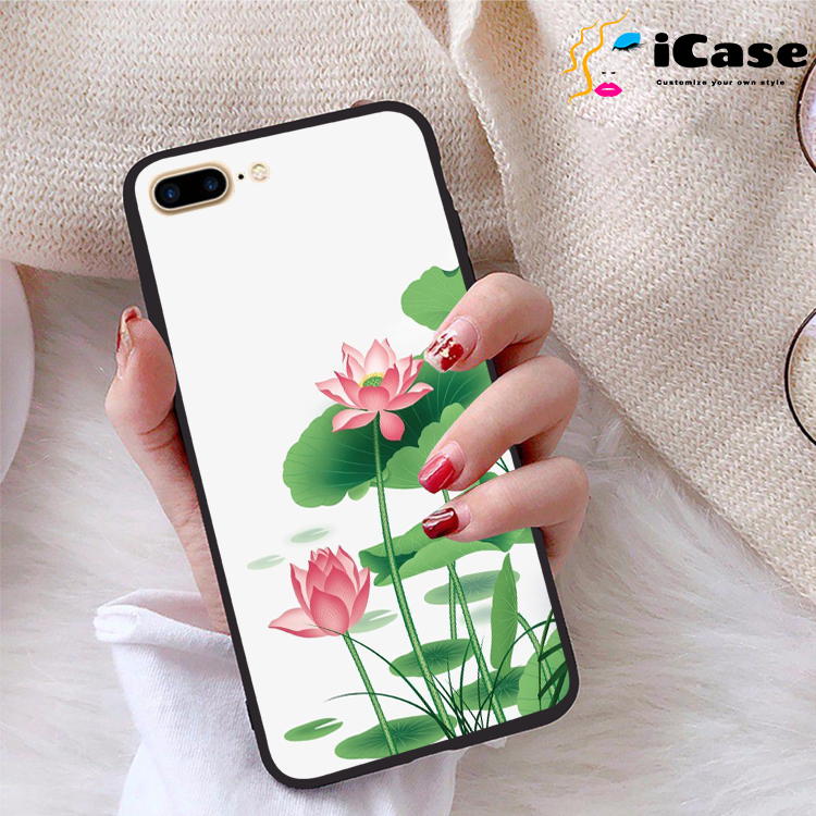 Ốp lưng iPhone 7 Plus viền dẻo TPU BST Sen