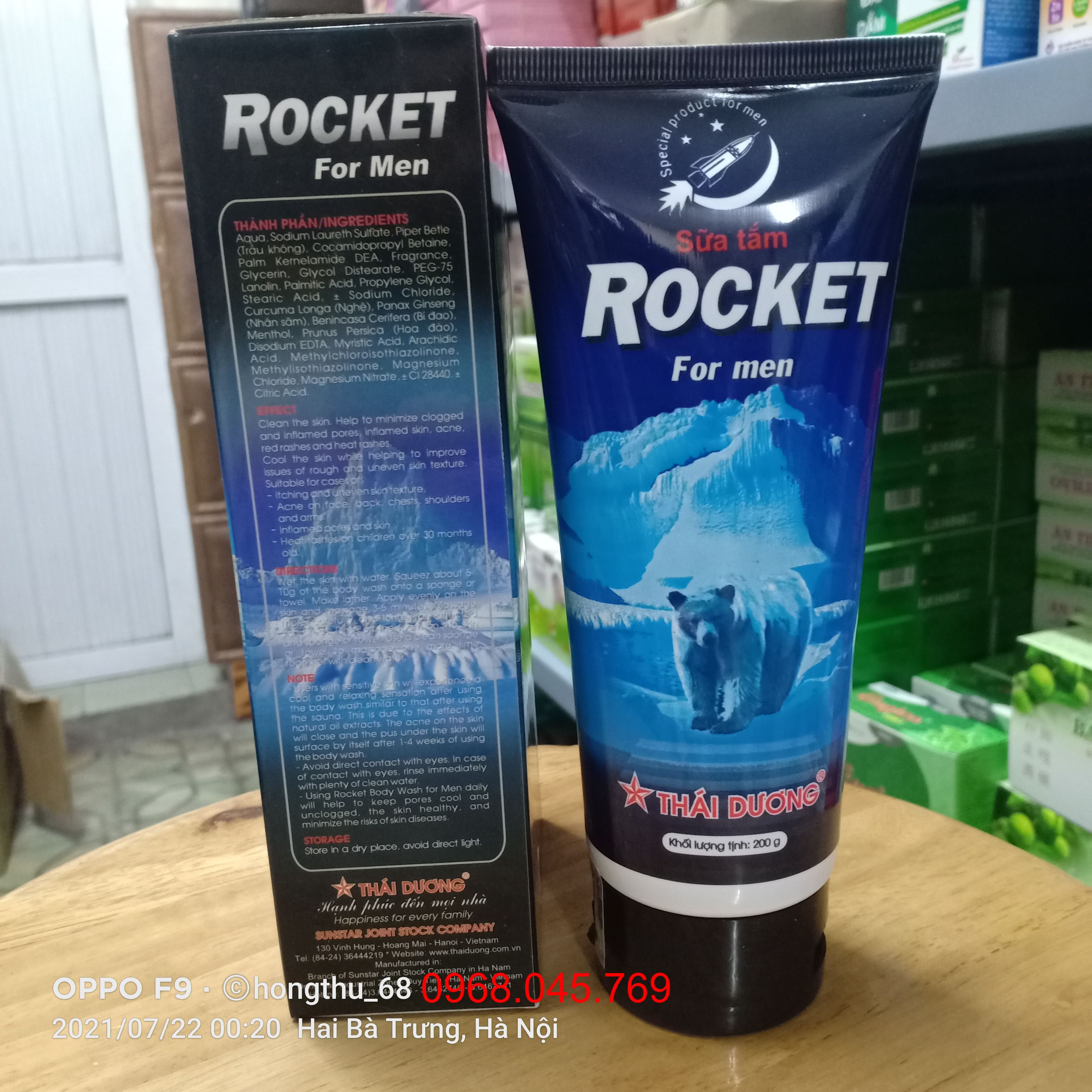 SỮA TẮM ROCKET FOR MEN - Hộp 200g