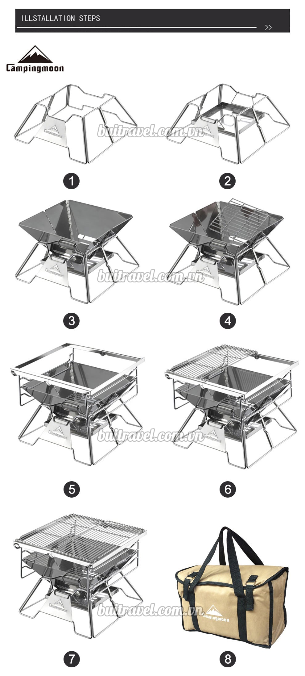 Bếp nướng dã ngoại Campingmoon X-TWO