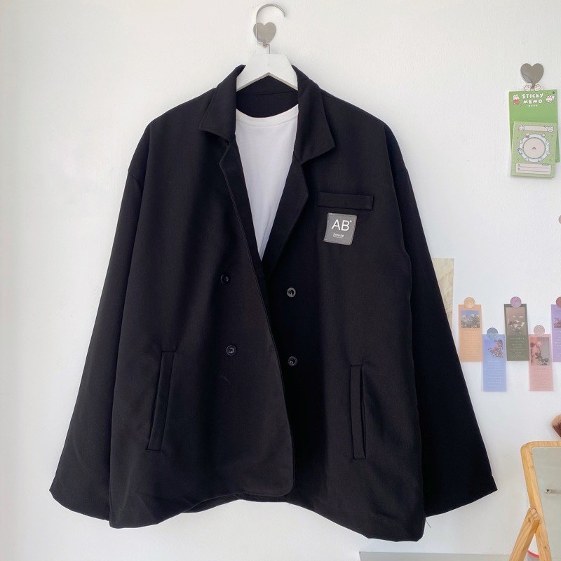 Áo Blazer AB Form Rộng Oversize Nam/Nữ (Ảnh Thật/Có sẵn)