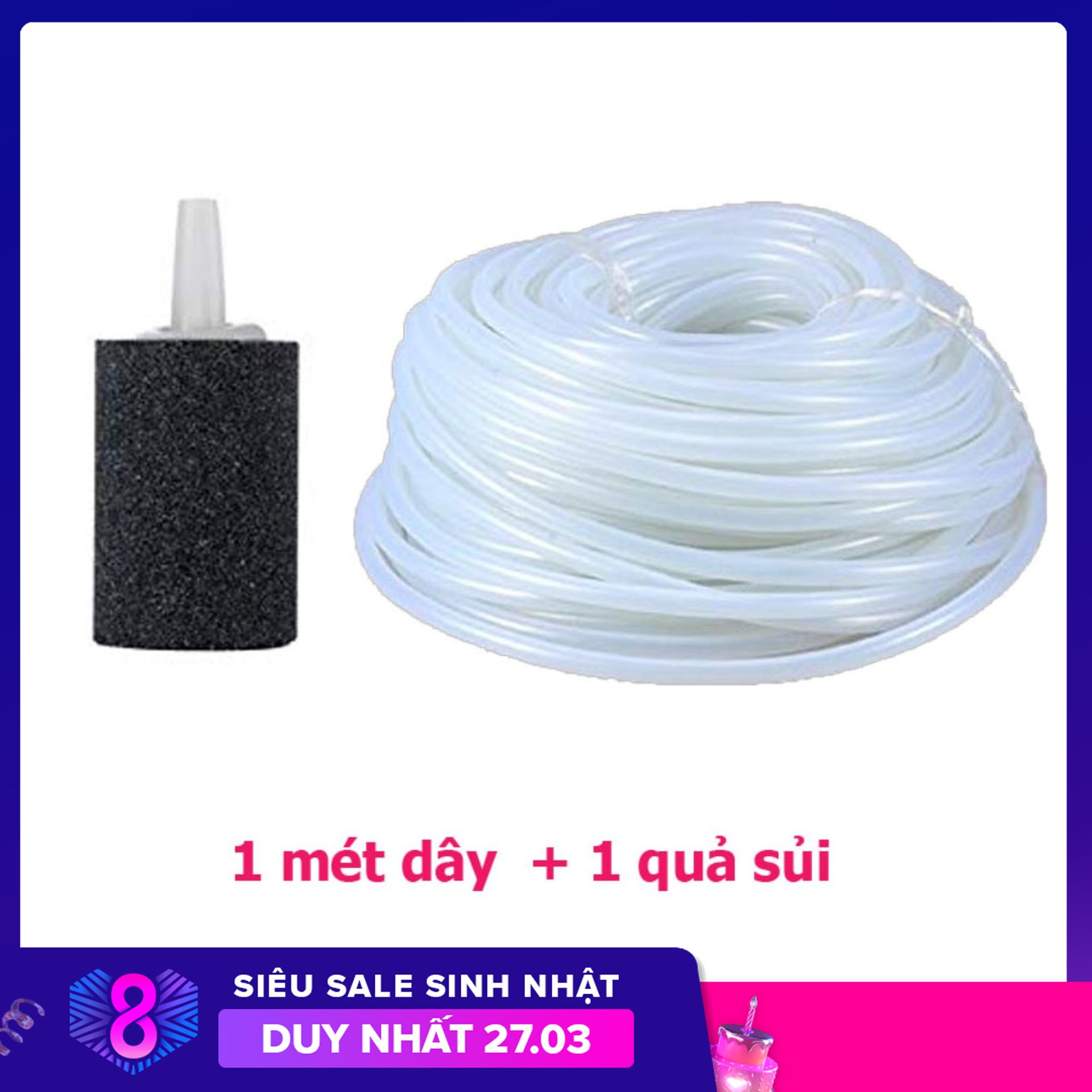 1 Meters of sparkling wire and 1 effervescent stone, oxygen effervescent for effervescent machines, fish tank oxygen blower