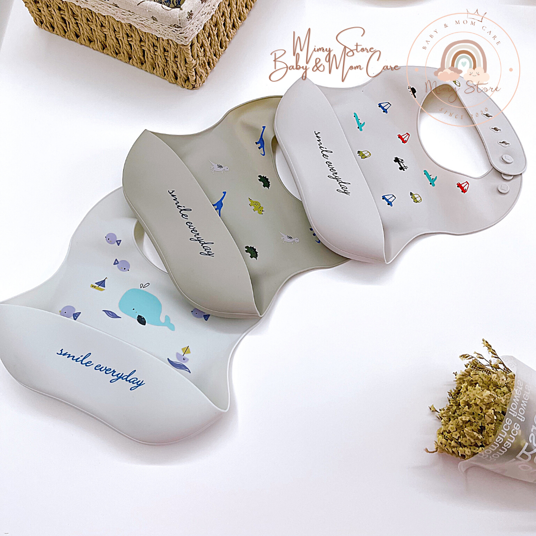 Yếm Máng Ăn Dặm Silicone MUSLIN TREE