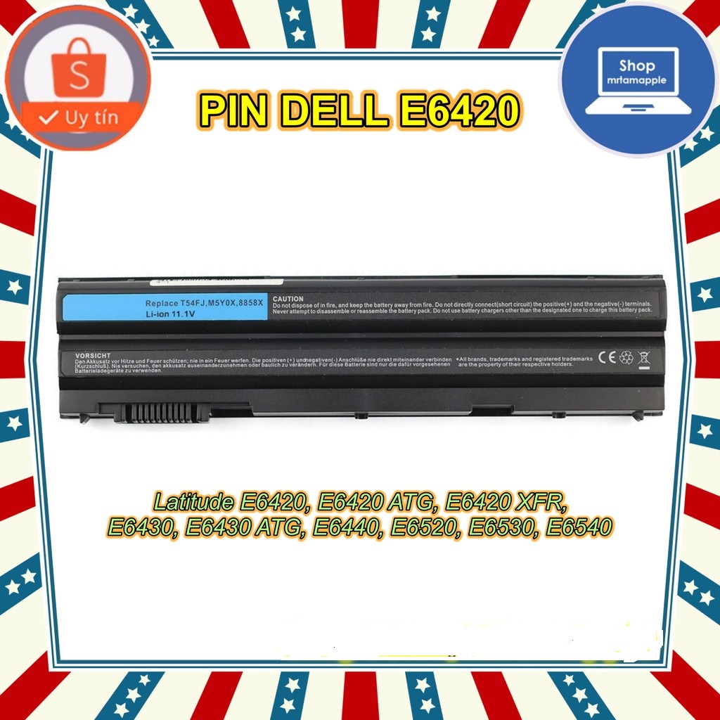 Pin laptop dell latitude e6540,e6440,e5530,e5430,e6520,e6420 hàng mới nguyên hộp