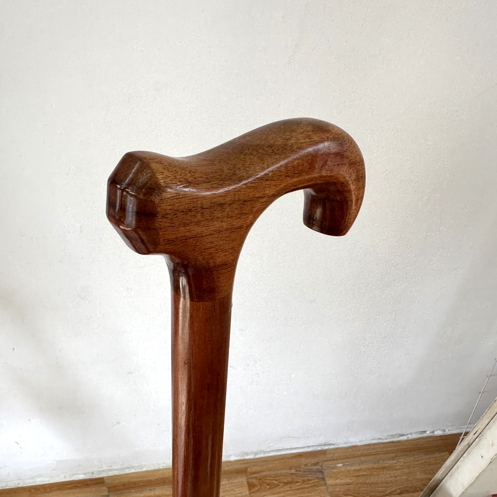 [Type 1] batoong wood stick for elder-wooden walking aid for elder-L handle-solid tree wood