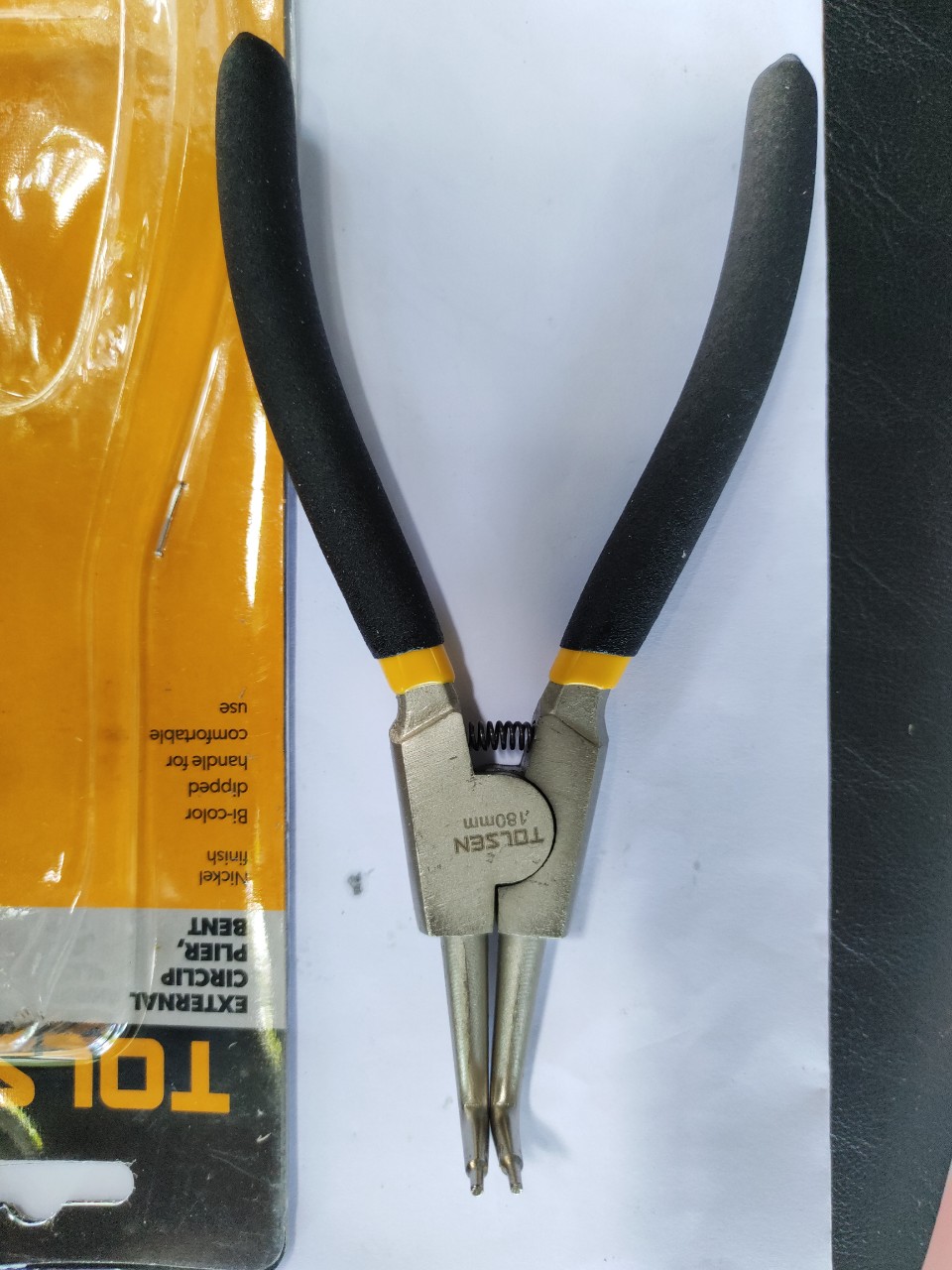 Kìm mở phanh cong bóp ra Tolsen 10092 dài 180mm