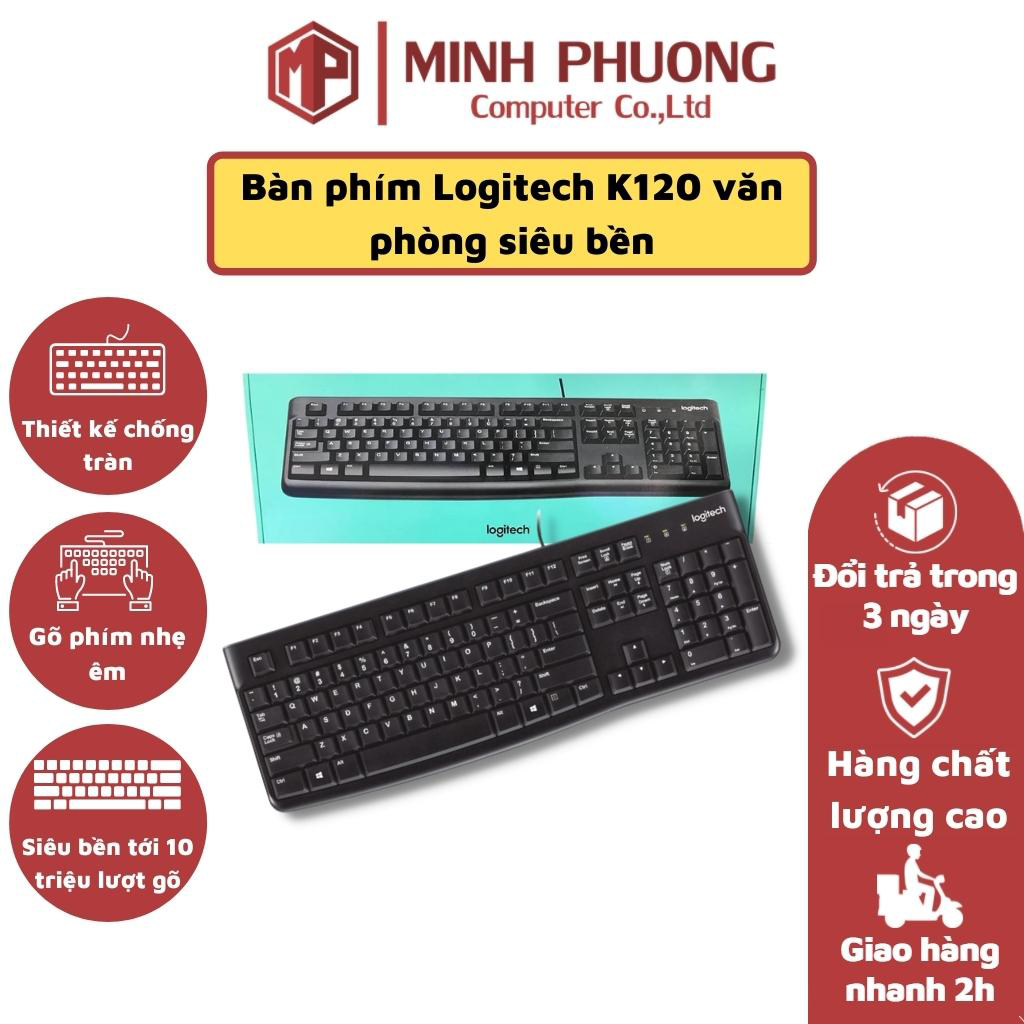 Bàn phím văn phòng Logitech K120 - Hàng chính hãng