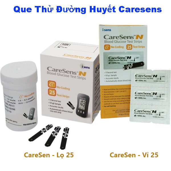 Que Thử Đường Huyết Caresens N Hàn Quốc