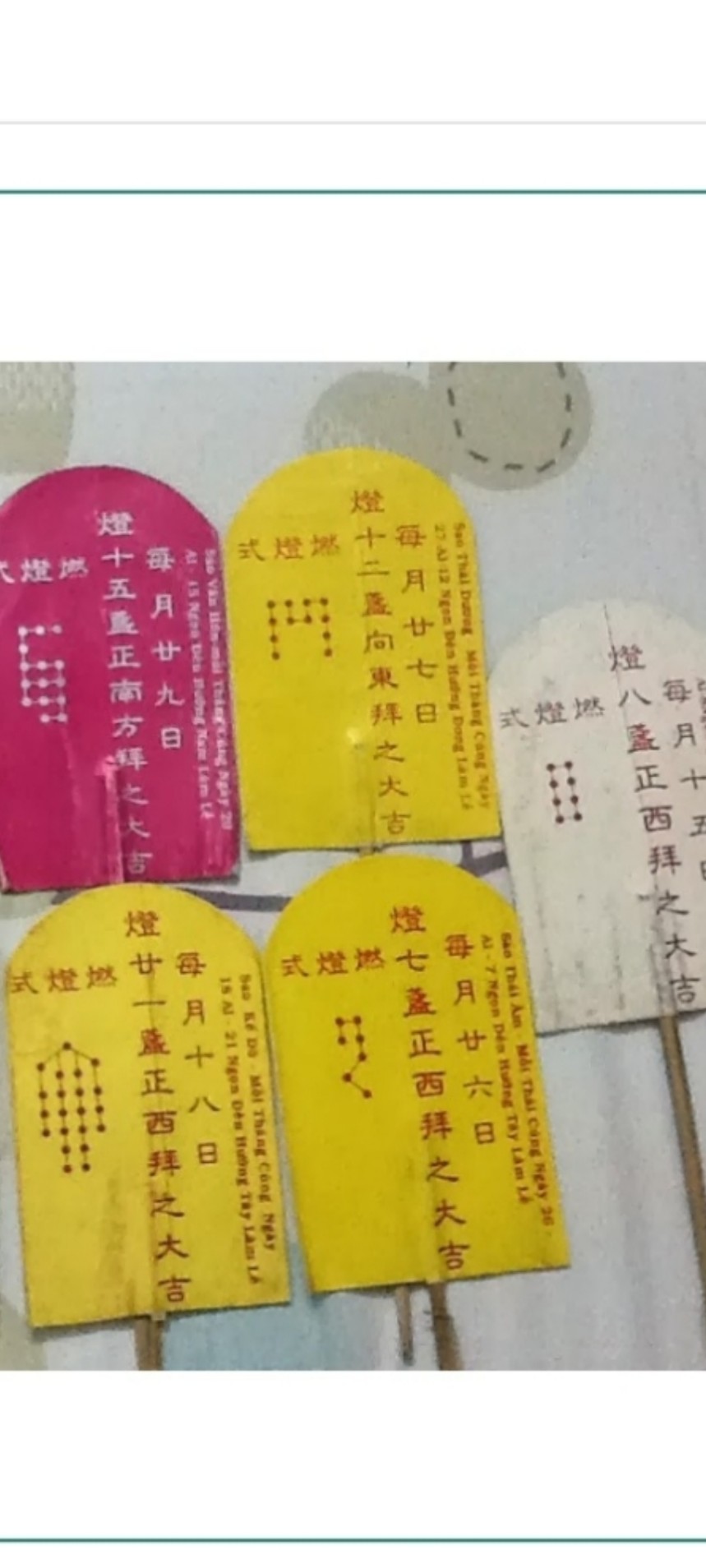 bài vị cúng sao