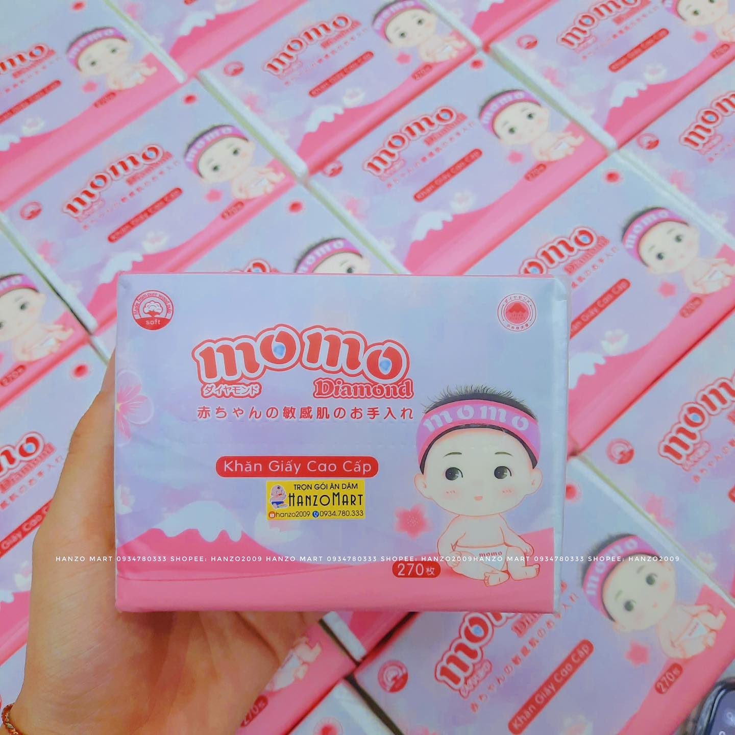 Khăn giấy ăn cao cấp Momo Diamond