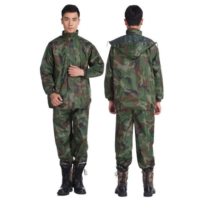 Bộ quần áo đi mưa hình lính vải dù siêu bền, hàng cao cấp