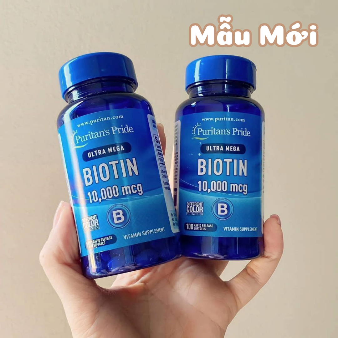 Viên Uống Hỗ Trợ Mọc Tóc Puritan's Pride Biotin 10000mcg