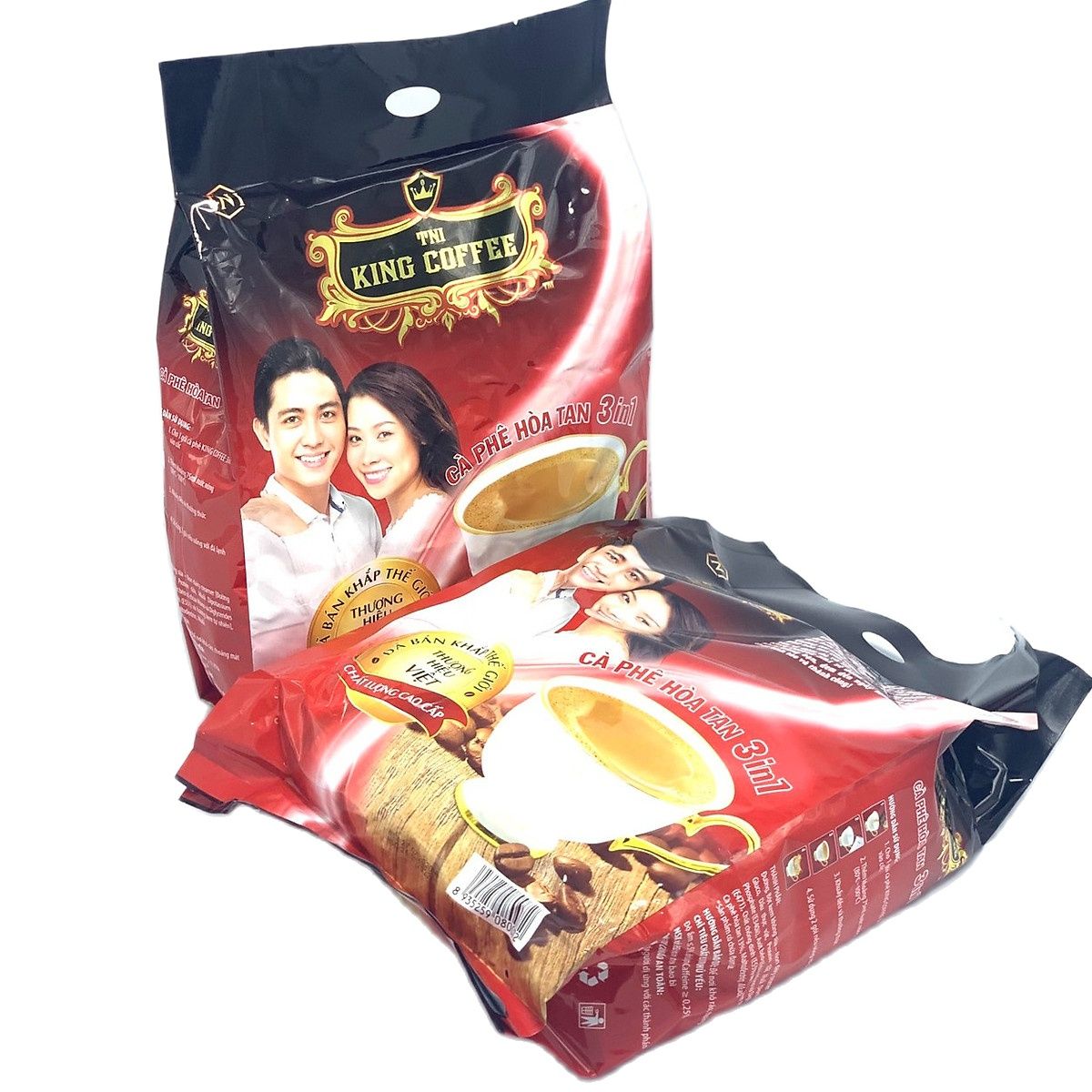 King Coffee -Bịch 45 Gói x 16 gam Cà phê hoà tan 3in1( 720gam/Túi)