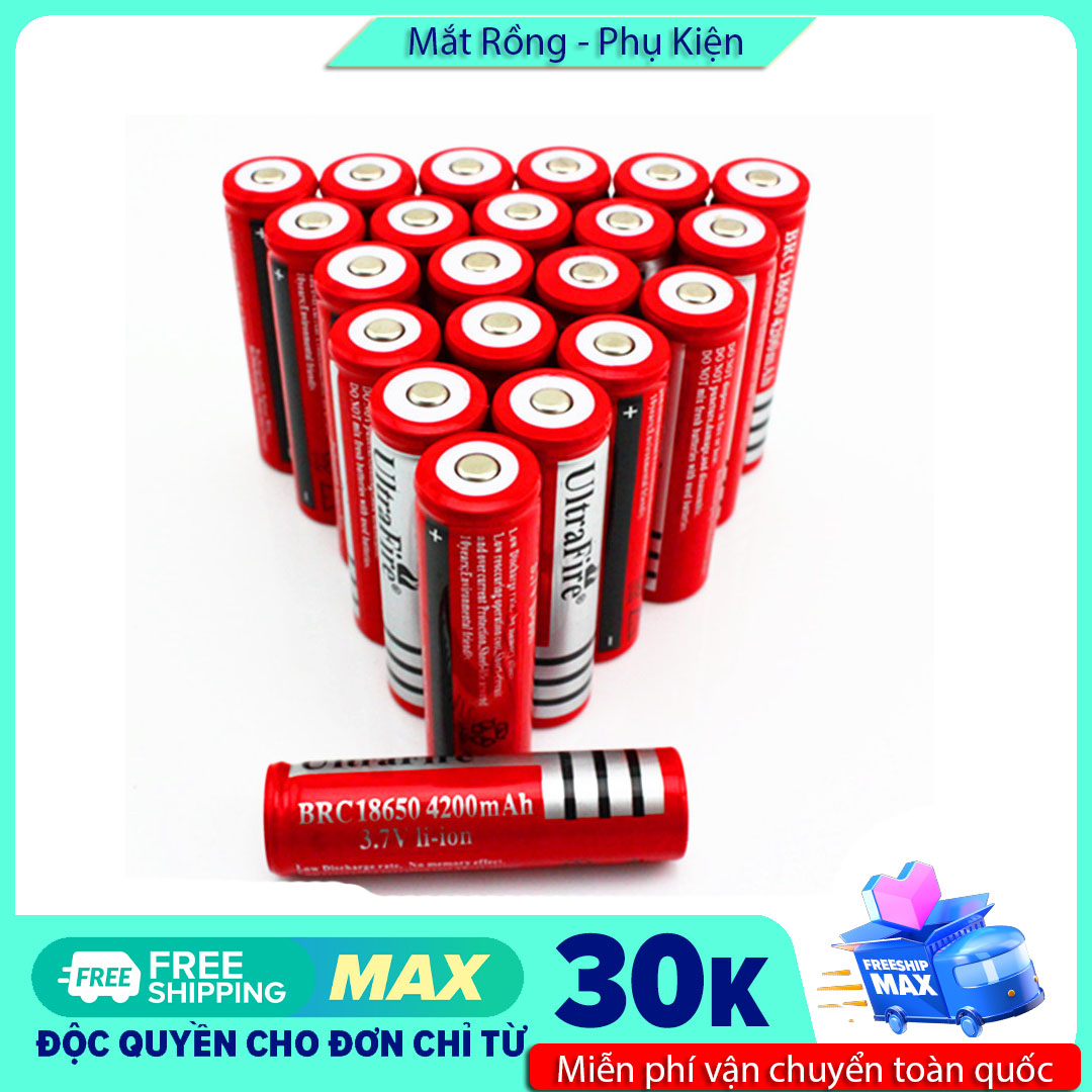 [Xả hàng] 10 Pin sạc 4200mAh 3.7v dùng cho đèn pin, loa, quạt mini cầm tay