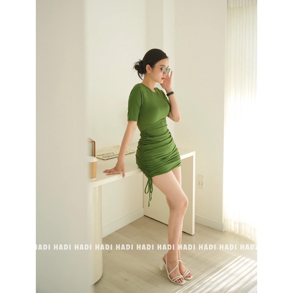 Đầm body thun rút hông - Kelly