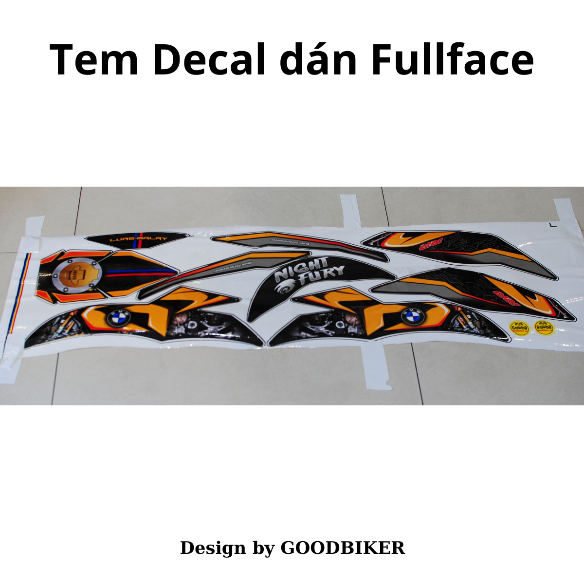 BMW full face decal sticker