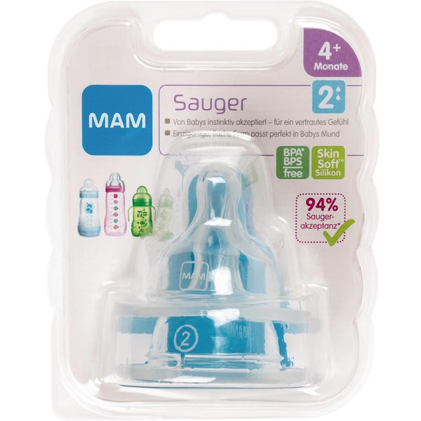 Núm ti thay thế bình sữa MAM số 2 ( 4m+ )- Đức