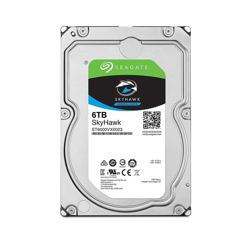 Ổ cứng HDD 3.5" Camera SEAGATE SkyHawk 6TB  (Chuyên Camera) Thiên Mã