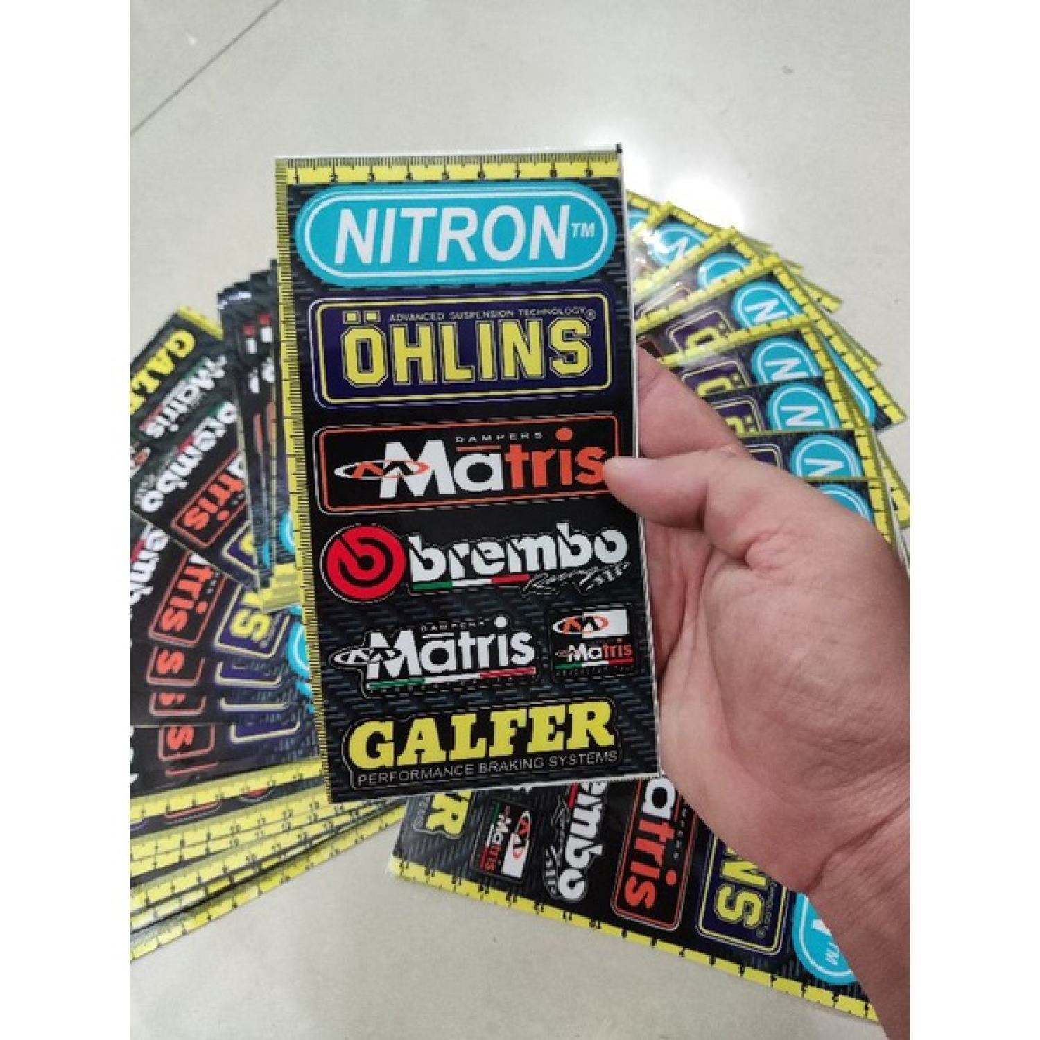 Tấm Tem Logo Nhiều Thương Hiệu Nổi Tiếng Ohlins Nitron