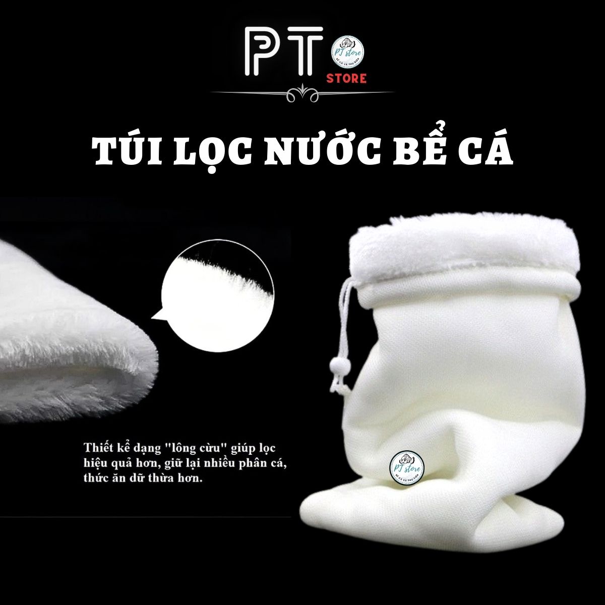 18x35 aquarium water filter bag, fish tank water filter bag with drawstring spill resistant.