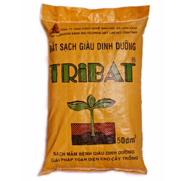 Đất Sạch Tribat Giàu Dinh Dưỡng 50dm3 (25kg), Đất sạch hữu cơ, đã qua xử lí trồng cây, trồng rau
