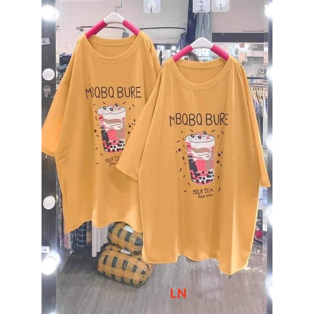 [Mã FASHIONHOT19 giảm 10K đơn bất kỳ] Áo phông trà sữa Mbq LNG0321