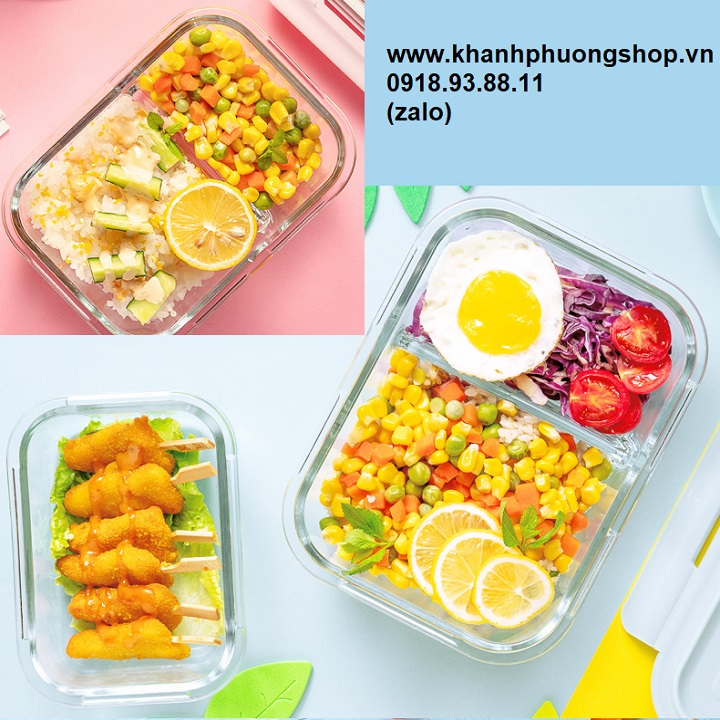 [HCM]hộp cơm thủy tinh - hộp đựng cơm thủy tinh