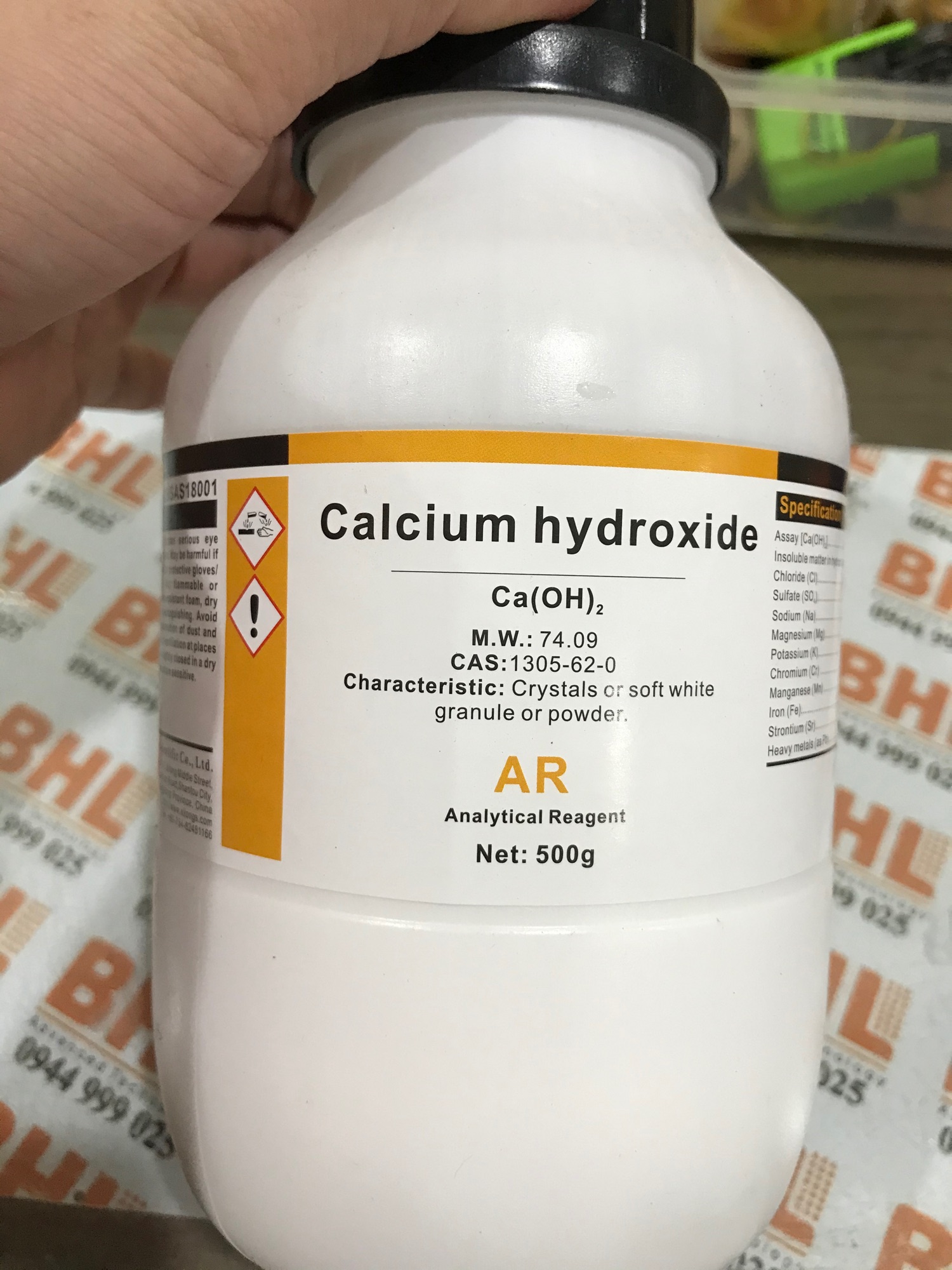 Ca(OH)2 Xilong lọ 500g