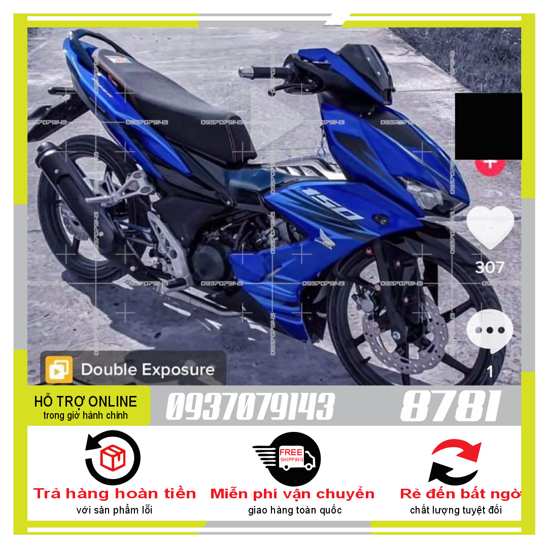 TEM RỜI WINNER X DÁN XE XANH 8781