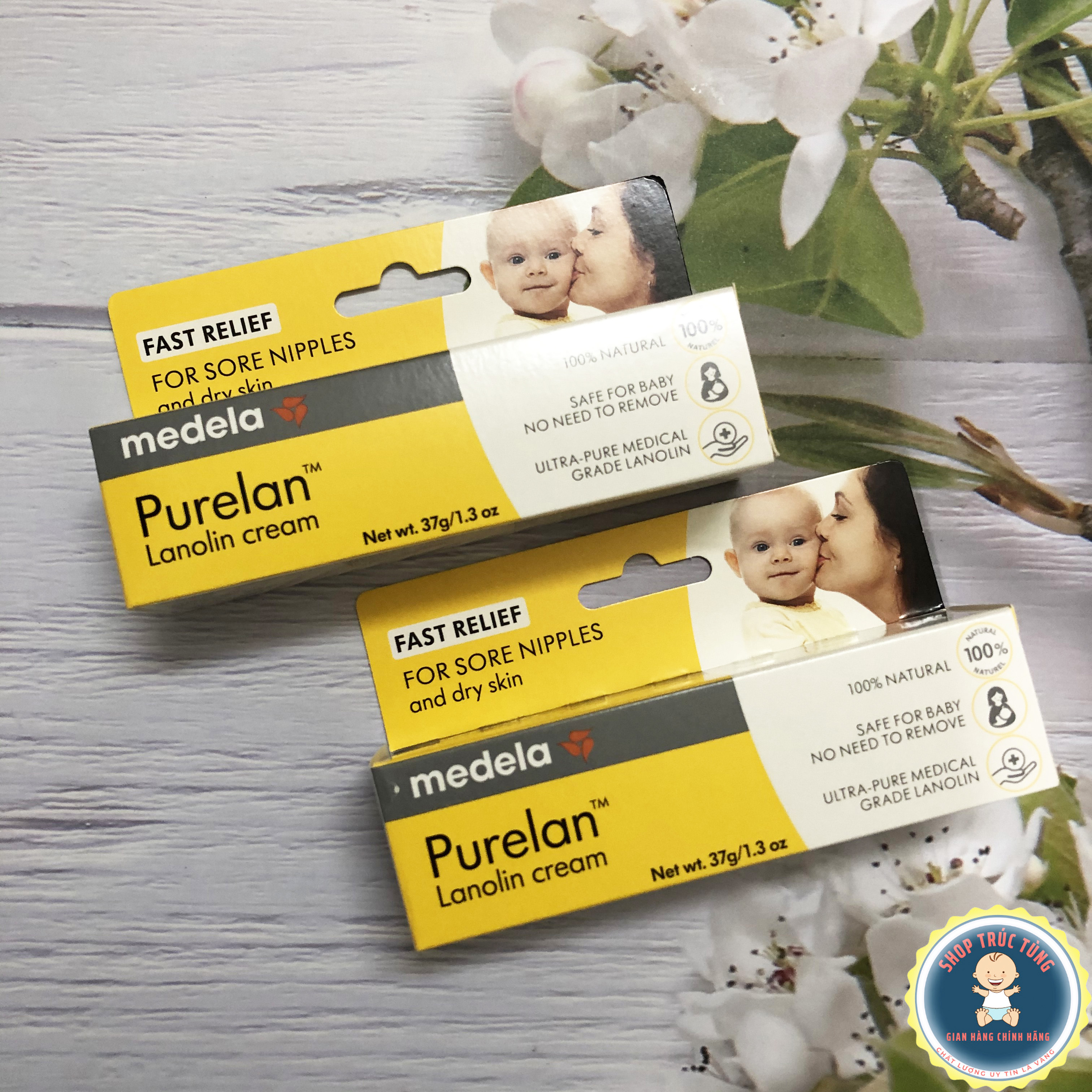 Kem bôi nứt đầu ti Purelan 100 Lanolin