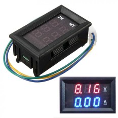 0-50A Dual LED Kỹ Thuật Số Đồng Hồ Volt Kế Ampe Kế Điện Áp AMP Đồng Hồ Đo Điện-intl